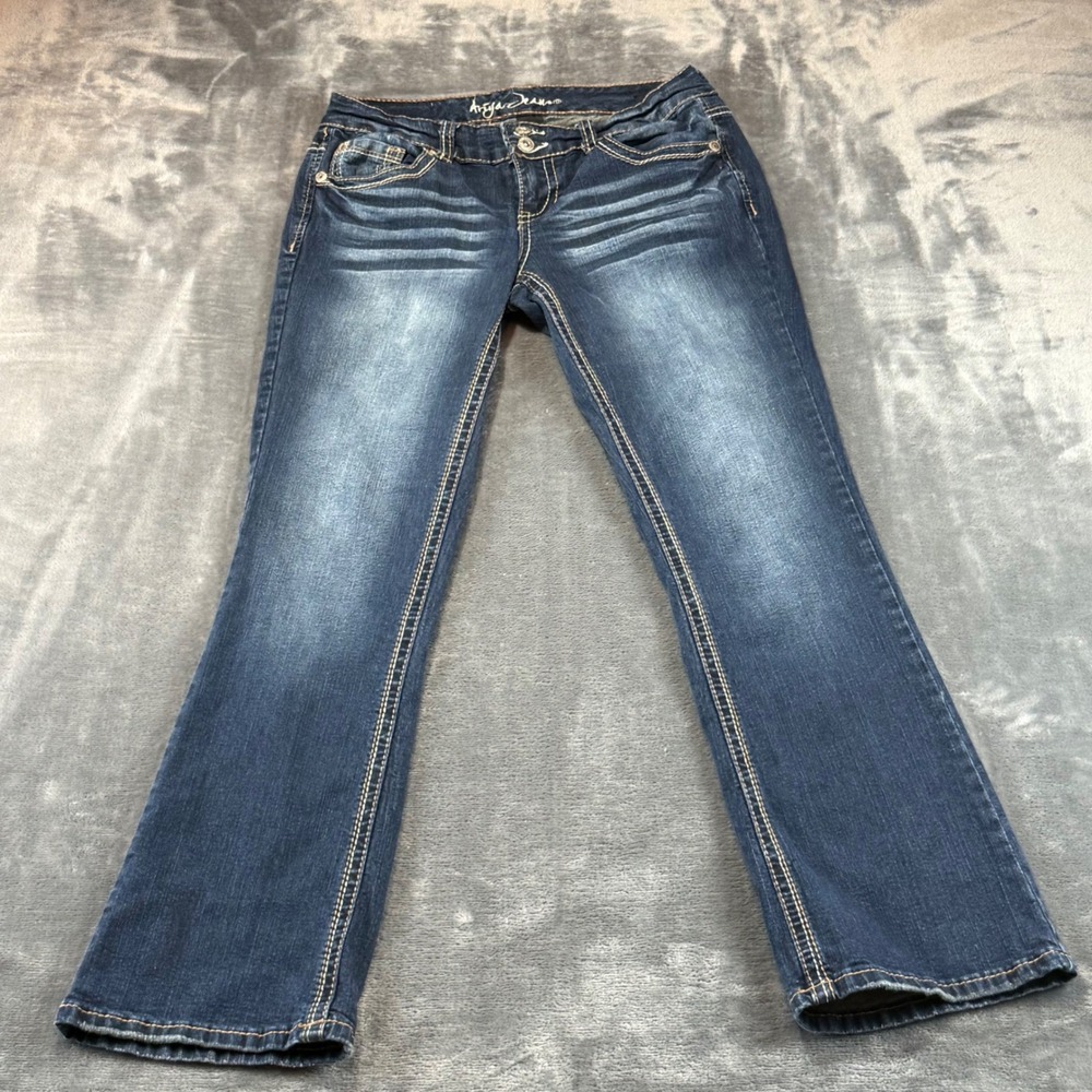 Ariya Jeans Valetta Womens 9/10 Short Dark Wash Bootcut Denim Blue 31309SH